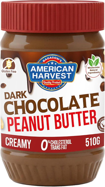 American Harvest Dark Chocolate Creamy Peanut Butter, 510g