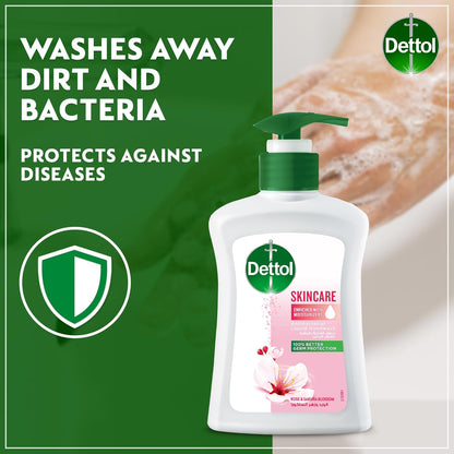 Dettol Skincare Rose & Sakura Blossom Antibacterial Handwash Pump, 2x200ml