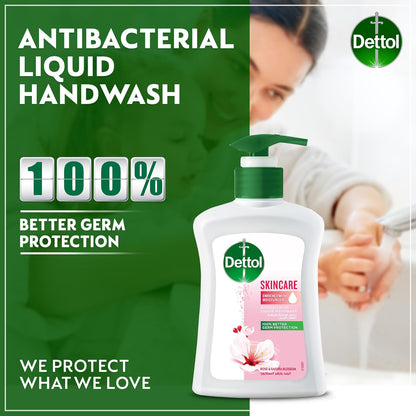 Dettol Skincare Rose & Sakura Blossom Antibacterial Handwash Pump, 2x200ml