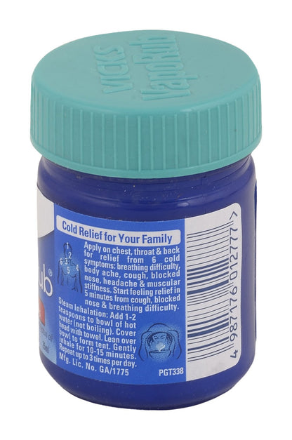 Vicks Vaporub with Menthol, Camphor & Eucalyptus Oil, 25ml