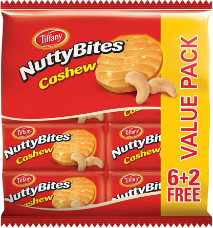 Tiffany Nutty Bites Cashew Biscuits, 8x72g
