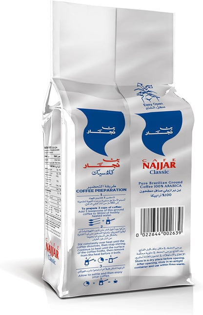 Cafe Najjar Classic Pure Brazilian Arabica Ground Coffee, 200g