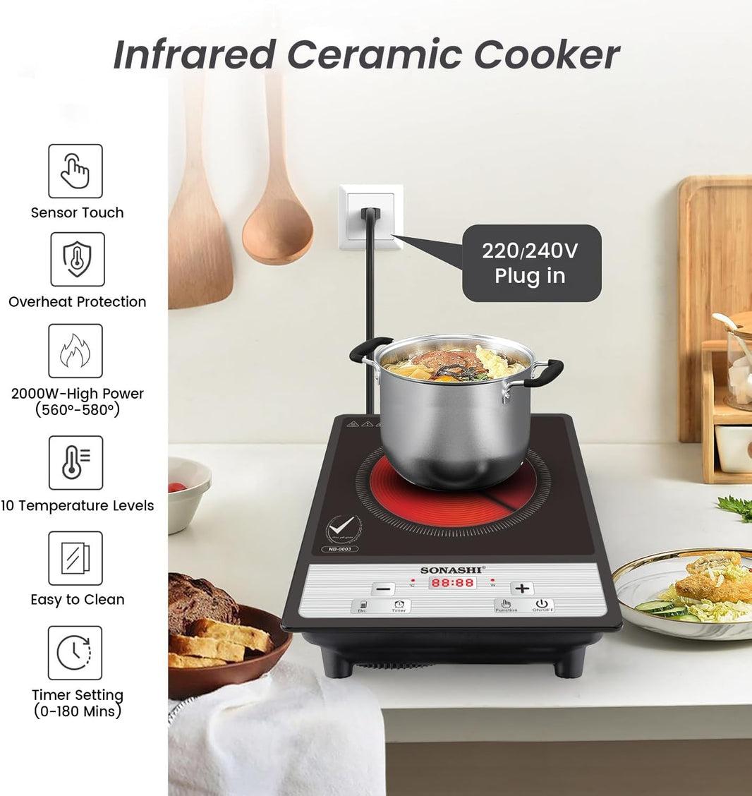 Sonashi Infrared Ceramic Cooker SIS-014C, 2000W