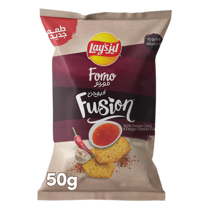 Lay's Forno Fusion Potato Chips Sweet Chilli Tangy Cheese Flavor, 50g