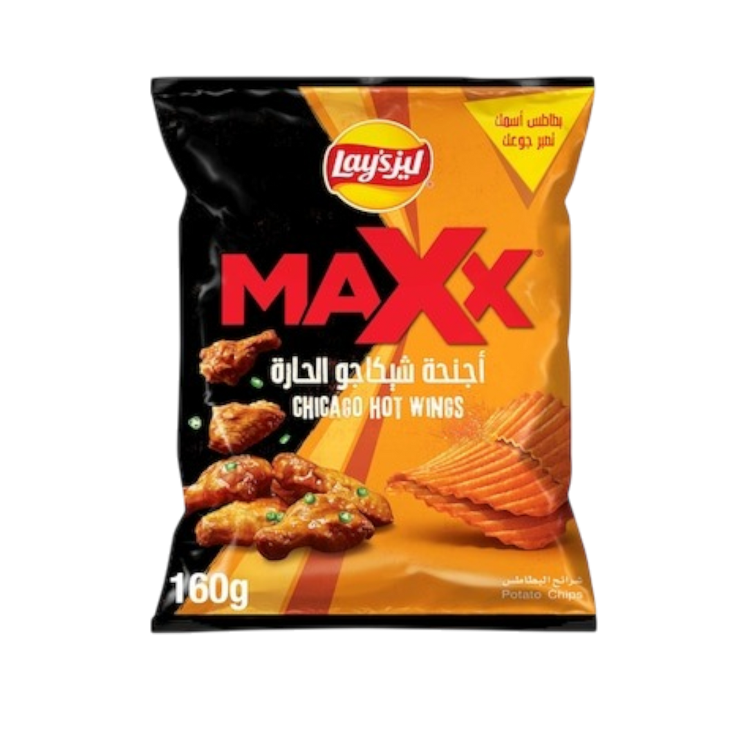 Lay's Maxx Chicago Hot Wings Potato Chips, 160g
