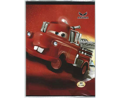 Aroma A4 Red Spiral Single Lined Notebook (100 Sheets), 1 Piece