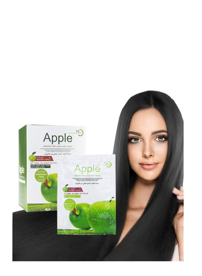 Apple Ammonia Free Black Hair Cream, 10x30ml