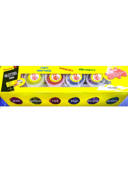 Flamingo Glitter Paint 6 Colours, 30ml