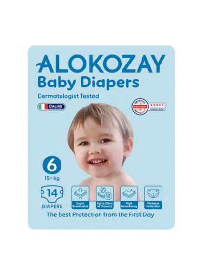 Alokozay Baby Diapers S6 15+, 14 Pieces 3+ Years