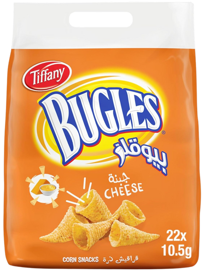Tiffany Bugles Cheese Crispy Corn Chips, 2x22x10.5g
