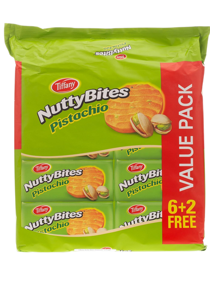 Tiffany Nutty Bites Pistachio Biscuits, 8x72g