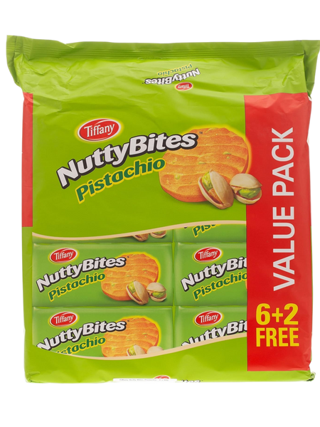 Tiffany Nutty Bites Pistachio Biscuits, 8x72g