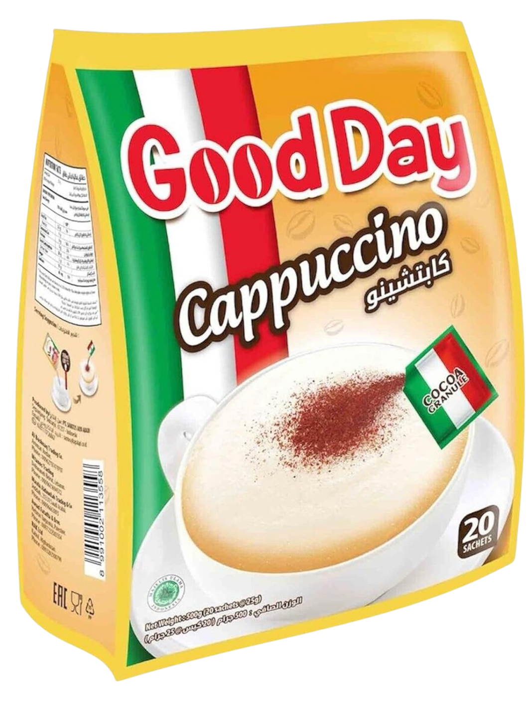 Good Day Cappuccino Instant Coffee Sachets, 20x25g