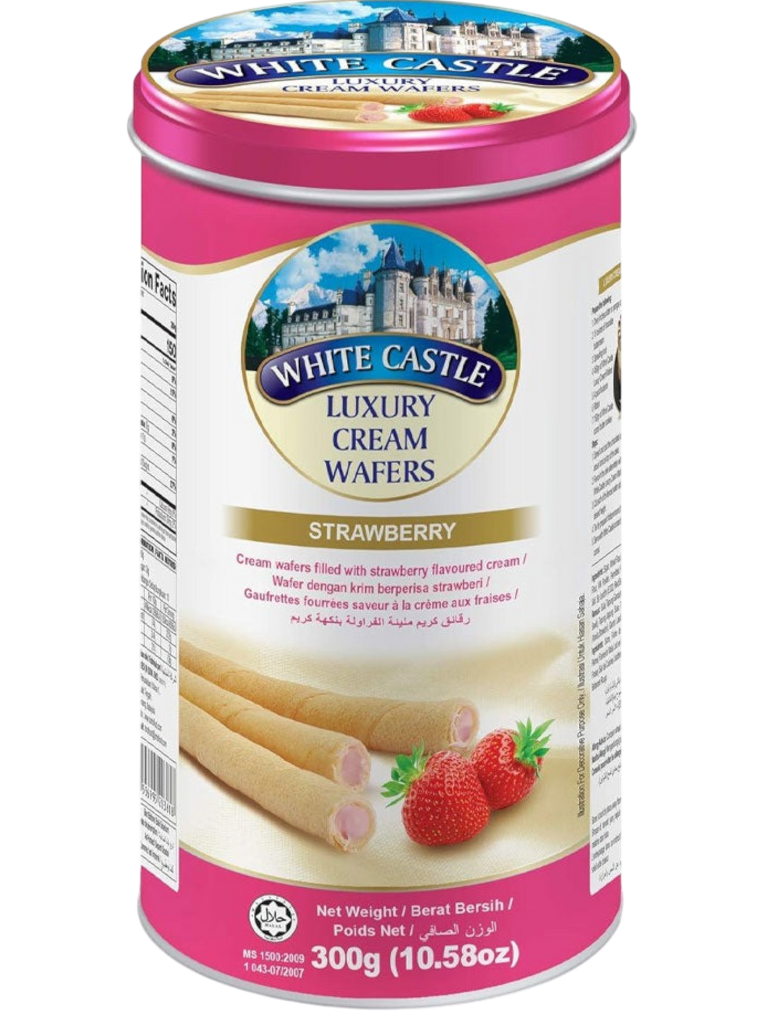 White Castle Luxury Cream Wafers Strawberry, 300g