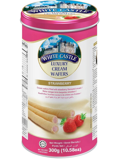 White Castle Luxury Cream Wafers Strawberry, 300g