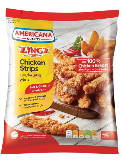 Americana Chicken Strips Hot, 750g