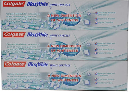 Colgate Max White Anti-Cavity Crystal Mint Toothpaste with Whitening Crystals, 100ml