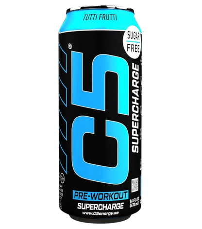 C5 Supercharge Pre-Workout Drink Tutti Frutti Flavor, 473ml