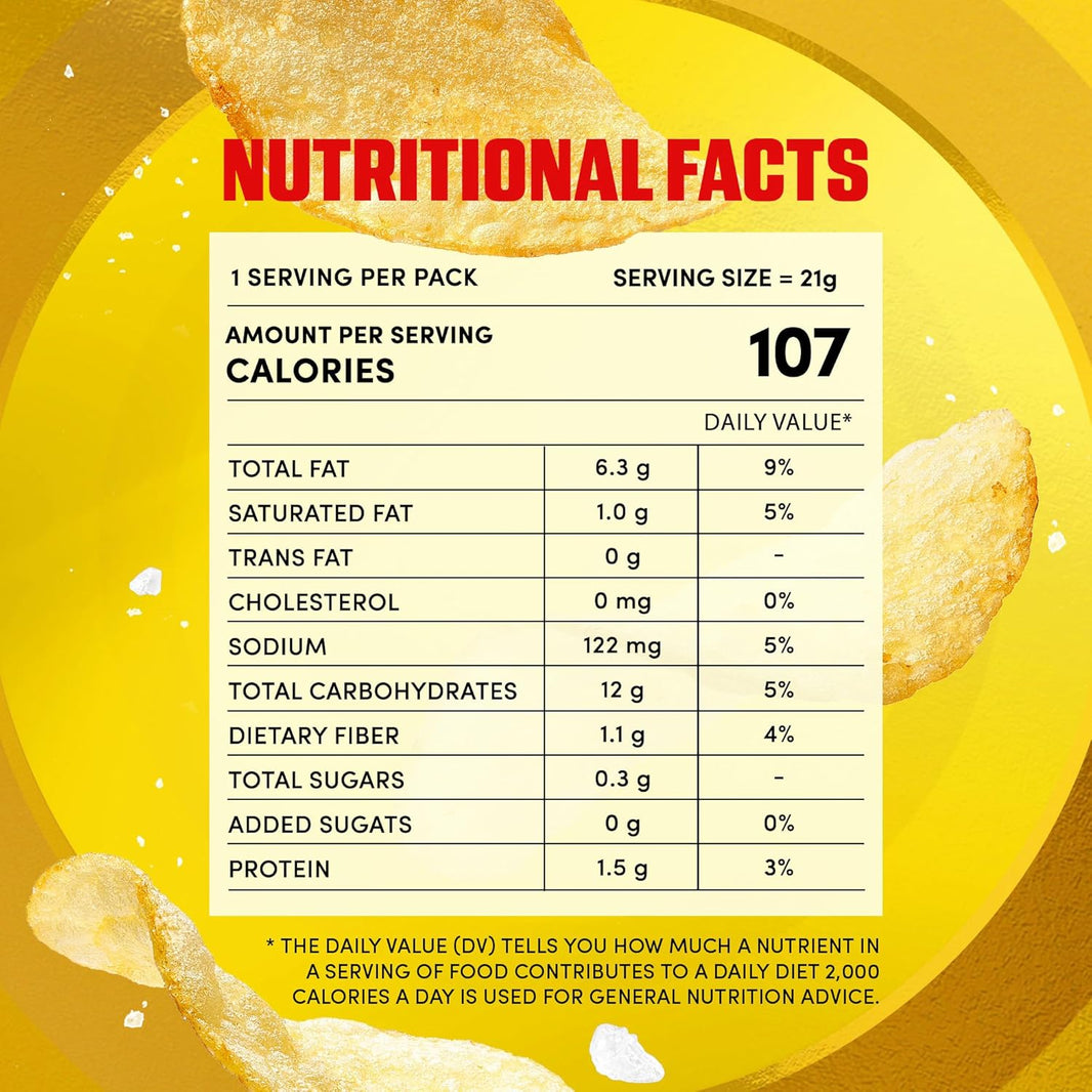 Lay's Salt Potato Chips, 21x12g
