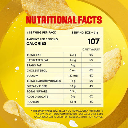 Lay's Salt Potato Chips, 21x12g