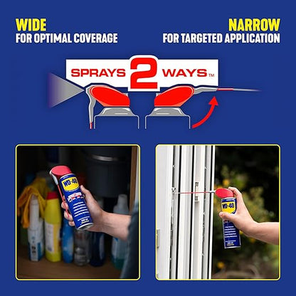 WD-40 Multi-Use Product Smart Straw 250ml Aerosol Can, All-Purpose Lubricant, Cleans Rust, for Home & Workshop Use