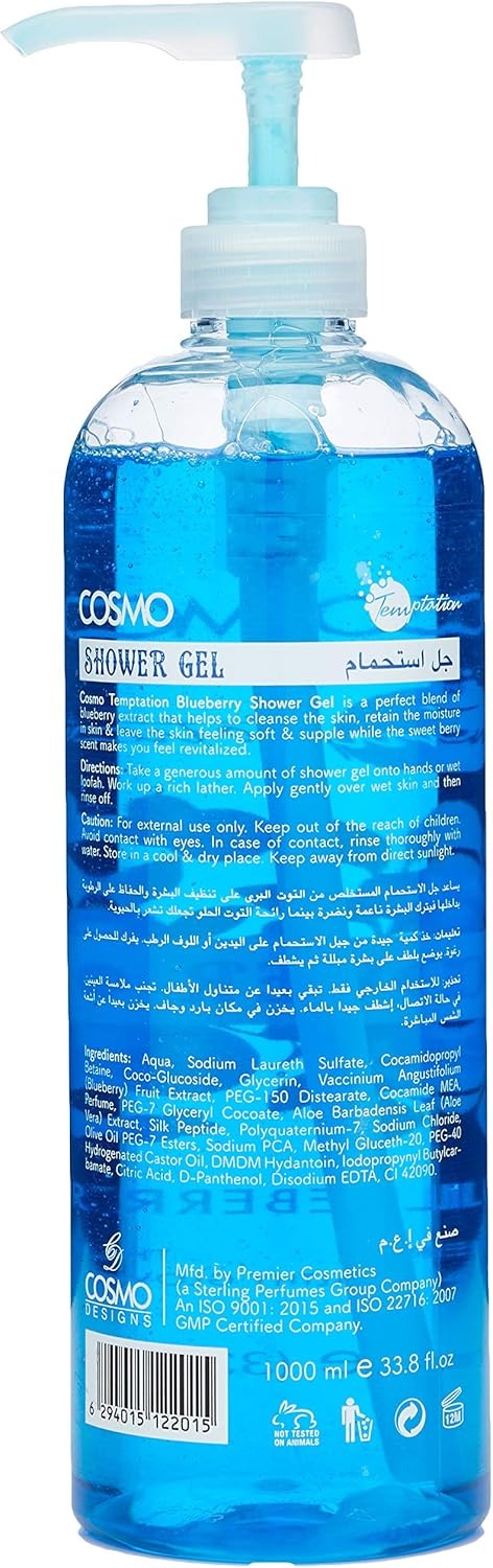 Cosmo Temptation Shower Gel Bluberry, 1000ml