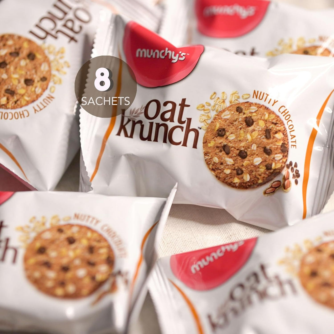 Munchy's Oat Krunch Nutty Chocolate with Hazelnut Crackers, 208g