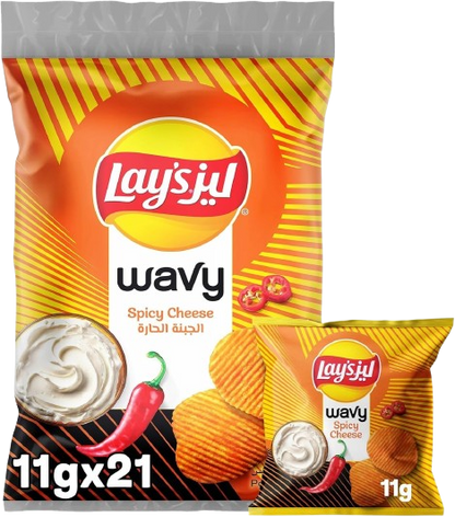 Lay's Wavy Ketchup Potato Chips, 21x11g