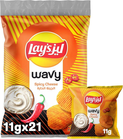 Lay's Wavy Ketchup Potato Chips, 21x11g