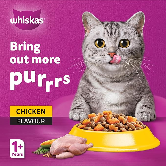 Whiskas Chicken Dry Cat Food Bag, 1.2kg