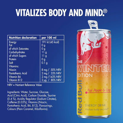 Red Bull Fuji Apple & Ginger Energy Drink, 250ml