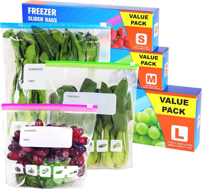Fiji Pack Sandwich Zipper Bags, 60 Bags