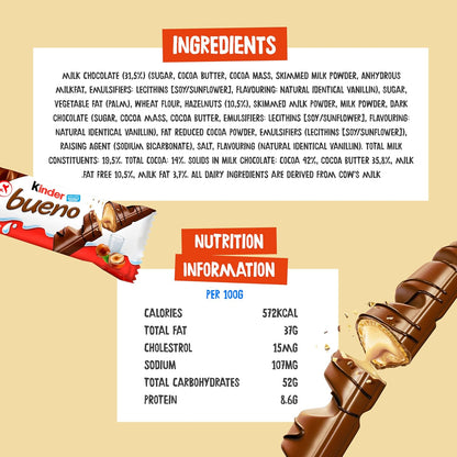 Kinder Bueno Milk Chocolate Bar, 430g