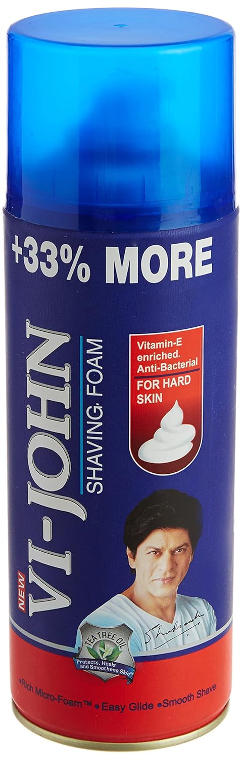 Vi-John Tea Tree Shaving Foam for Hard Skin, 400g
