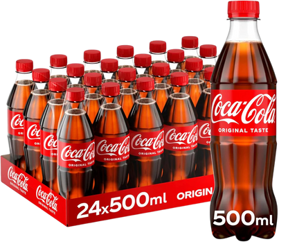 Coca-Cola Original Taste Carbonated Soft Drink Pet, 500ml