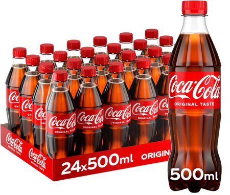 Coca-Cola Original Taste Carbonated Soft Drink Pet, 500ml