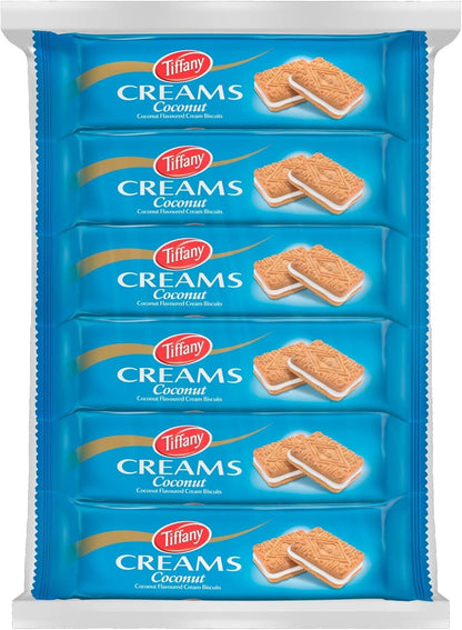 Tiffany Creams Coconut Cream Sandwich Biscuits,12x80g