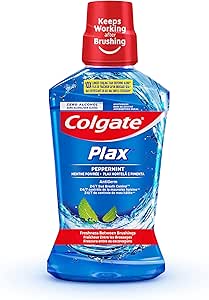 Colgate Plax Peppermint Blue 0% Alcohol Mouthwash, 500ml