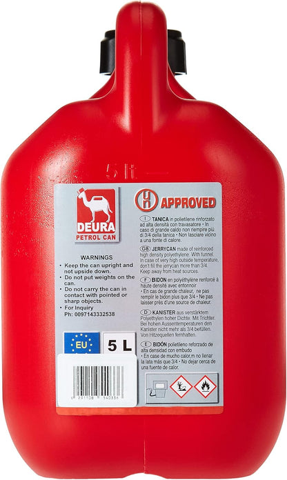 Dura Plastic Petrol Can 5 ltr