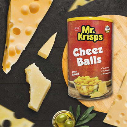 Mr. Krisps Cheez Balls Oven Baked Corn Snacks, 80g