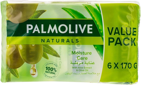 Palmolive Naturals Bar Soap Smooth and Moisture with Aloe and Olive 6 pcs x 170 g