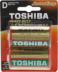 Toshiba Heavy Duty D2 Batteries 2 pcs