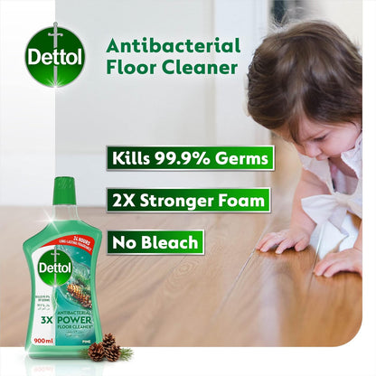 Dettol Antibacterial 3X Power Lavender Liquid Floor Cleaner, 2x900ml