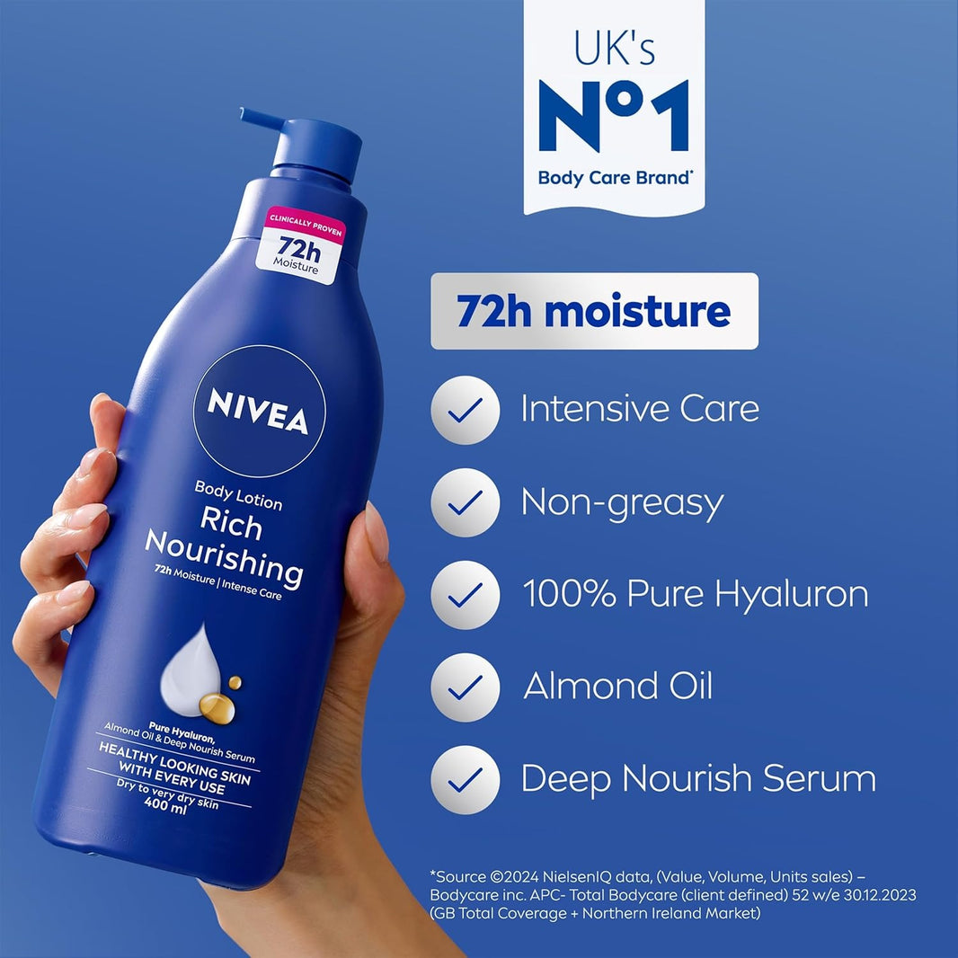 Nivea Nourishing Body Lotion for Extra Dry Skin, 400ml