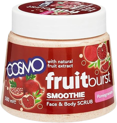 Cosmo Fruit Burst Smoothie Face & Body Scrub Pomegranate, 500ml