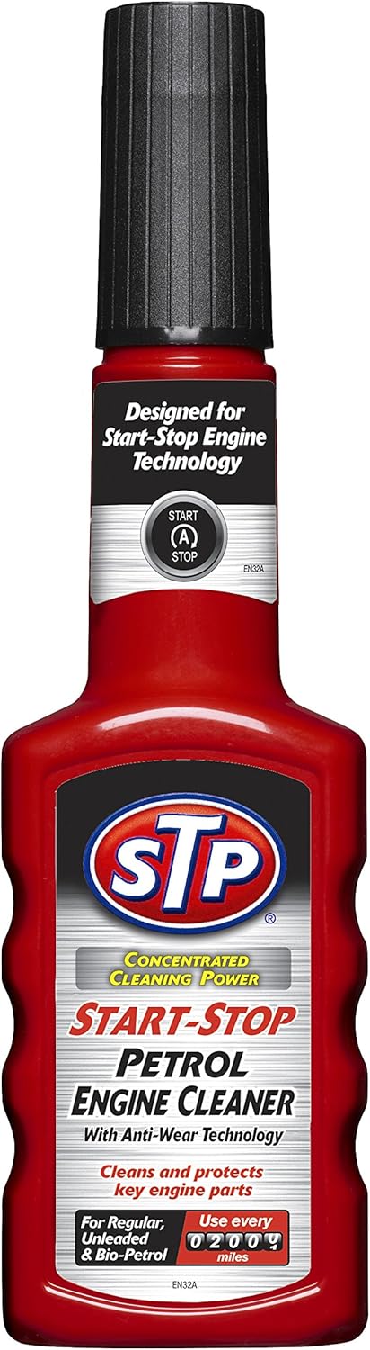STP Start-Stop Concentrated Petrol Engine Cleaner with Anti Wear Technology, 200ml