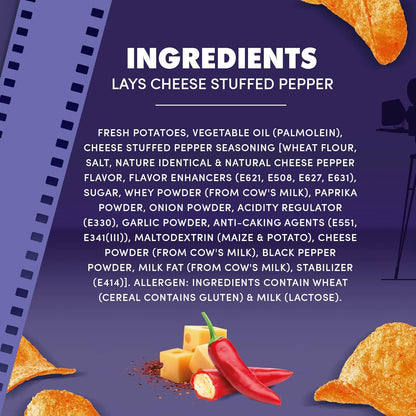 Lay's Cheese with Pepper Flavour Chips, 165g