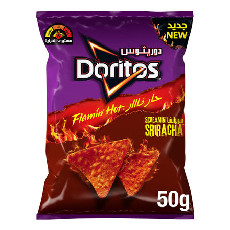 Doritos Flamin' Hot Screamin' Sriracha Tortilla Chips, 50g