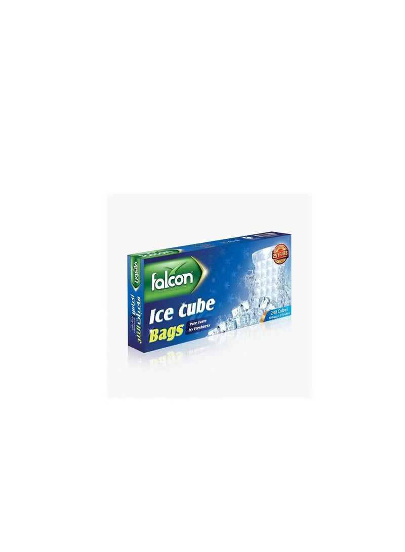 Falcon Ice Cube Bags Bio-Degradable 24 Cubes, 24x19cm (1 Pack x 10 Bags)