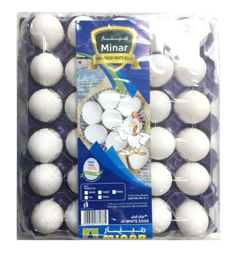 Minar White Eggs Large Size 6pcs
